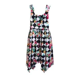 Iris & Ivy Girl’s Floral Checkered Sleeveless Dress size 6